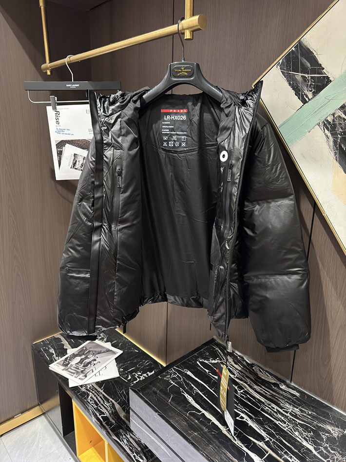 最高級プラダスーパーコピー PRADA フーデッドダウンジャケット ブラック 2525727 プラダ ダウンジャケット メンズ - 画像 (7)
