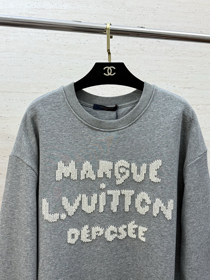 ルイヴィトン エンブロイダリー シグネチャー スウェットシャツ 1AIKCQ グレー Louis Vuitton ヴィトン スウェット レディース - 画像 (10)