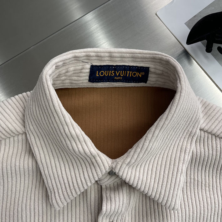 ルイヴィトン LV ブラゾン エンベリッシュド ロングスリーブ コーデュロイシャツ 1AIKBP ルイヴィトン ワイシャツ - 画像 (7)