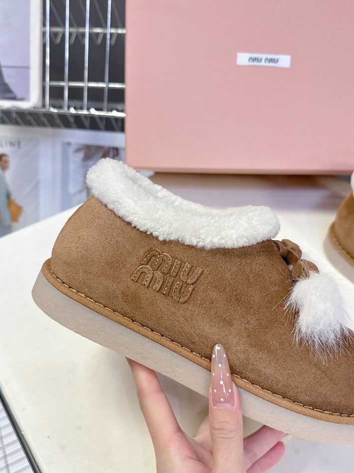 最高級MiuMiuスーパーコピー ミュウミュウ スエードxシアリング ミュール 5R514E 2627058 Miumiu 靴 レディース - 画像 (7)