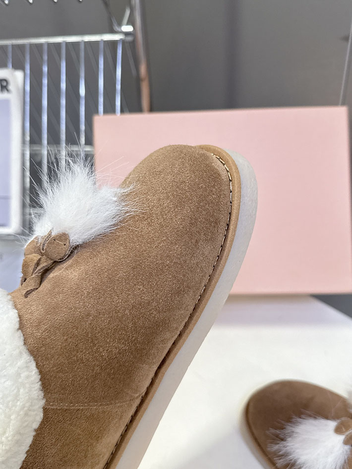 最高級MiuMiuスーパーコピー ミュウミュウ スエードxシアリング ミュール 5R514E 2627058 Miumiu 靴 レディース - 画像 (6)