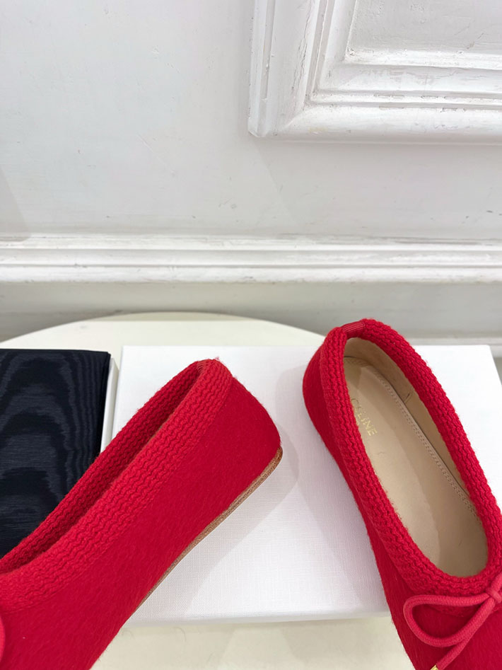 最高級セリーヌスーパーコピー CELINE アビー バレリーナ アルパカウールファブリック 364965232C.27ED セリーヌ バレエシューズ - 画像 (6)