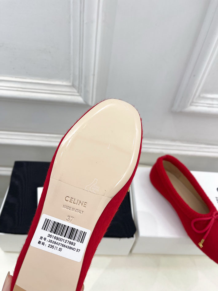 最高級セリーヌスーパーコピー CELINE アビー バレリーナ アルパカウールファブリック 364965232C.27ED セリーヌ バレエシューズ - 画像 (4)