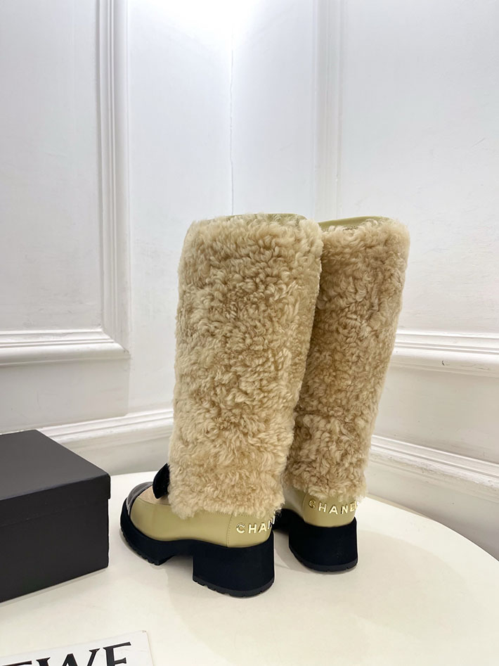 最高級シャネルスーパーコピー CHANEL ロング ブーツ ベージュ & ブラック G46637-B21528-U2879 シャネル ロングブーツ 新作 - 画像 (7)