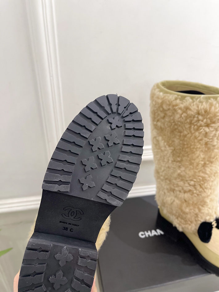 最高級シャネルスーパーコピー CHANEL ロング ブーツ ベージュ & ブラック G46637-B21528-U2879 シャネル ロングブーツ 新作 - 画像 (6)