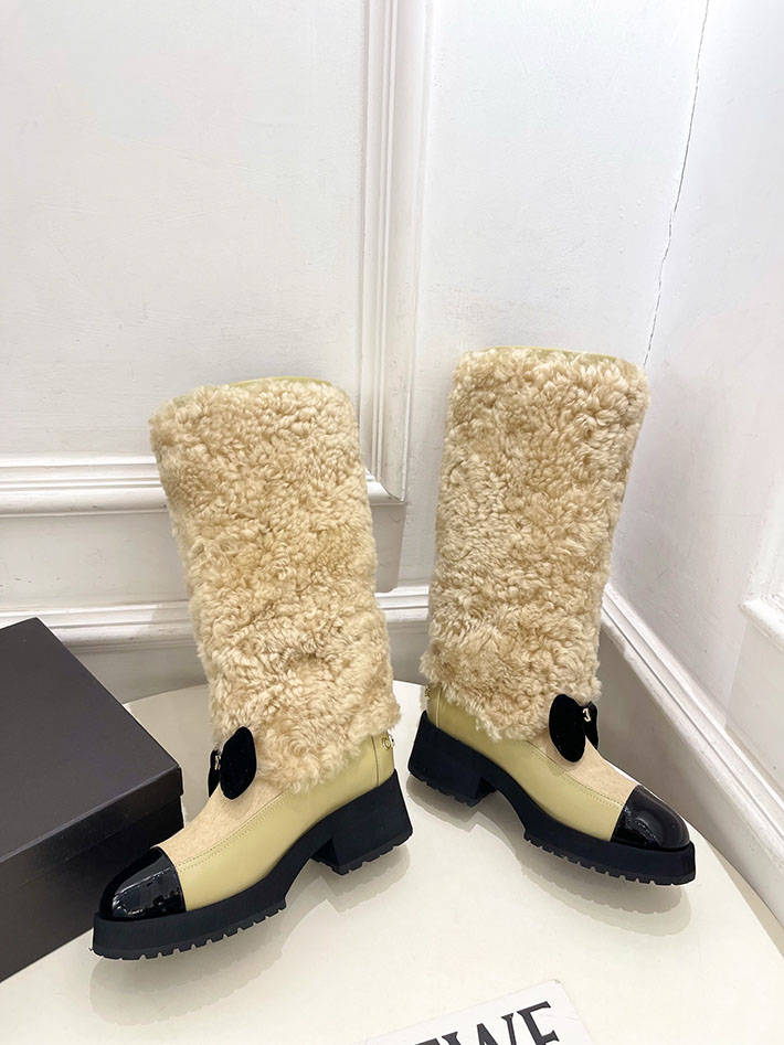 最高級シャネルスーパーコピー CHANEL ロング ブーツ ベージュ & ブラック G46637-B21528-U2879 シャネル ロングブーツ 新作 - 画像 (2)
