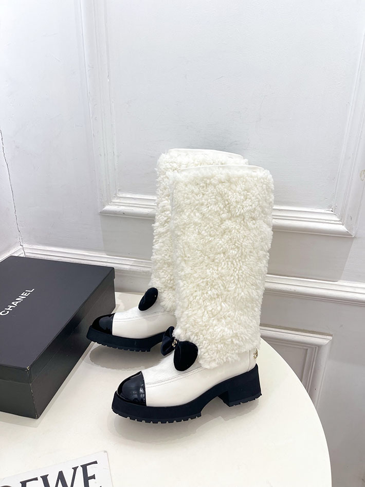 最高級シャネルスーパーコピー CHANEL ロング ブーツ ブラック & ホワイト 2627269 シャネル ロングブーツ レディース - 画像 (4)