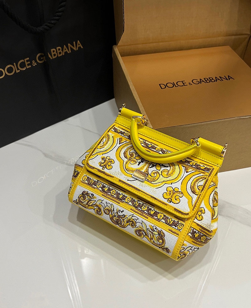 ドルガバ バッグ アウトレット Dolce & Gabbana SICILY ミディアム ハンドバッグ BB6003AW050HG3OB ドルガバ バッグ レディース - 画像 (8)