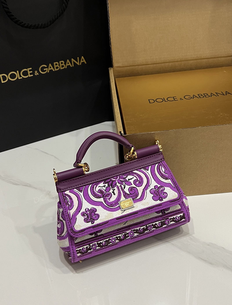 ドルガバ バッグ アウトレット Dolce & Gabbana SICILY マヨリカ エンブロイダリー スモール ハンドバッグ BB7116BW050I03TN - 画像 (9)