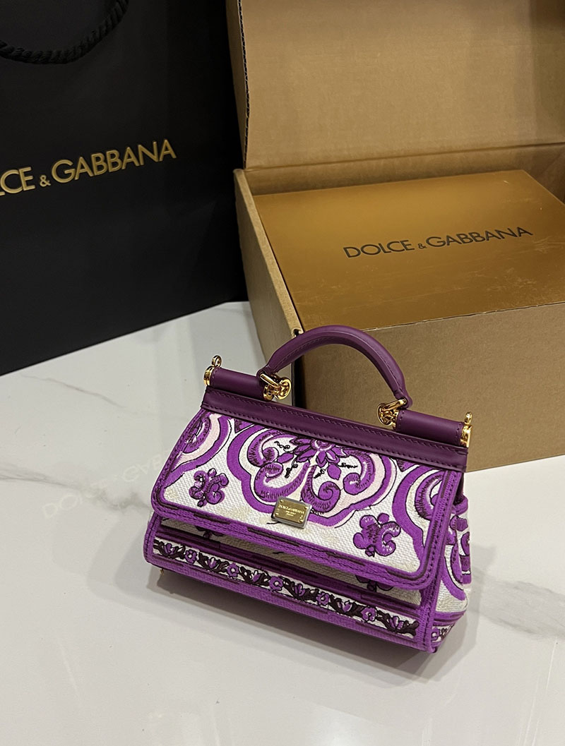 ドルガバ バッグ アウトレット Dolce & Gabbana SICILY マヨリカ エンブロイダリー スモール ハンドバッグ BB7116BW050I03TN - 画像 (8)