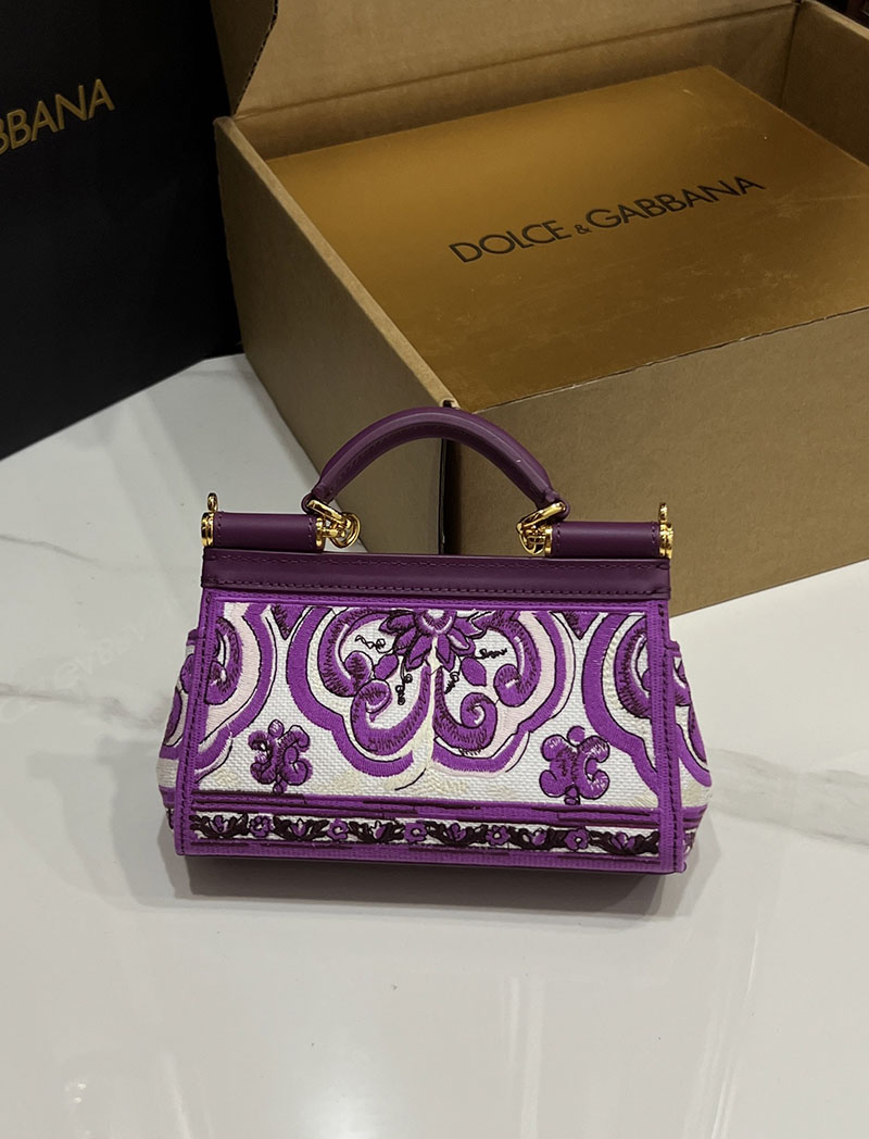 ドルガバ バッグ アウトレット Dolce & Gabbana SICILY マヨリカ エンブロイダリー スモール ハンドバッグ BB7116BW050I03TN - 画像 (7)