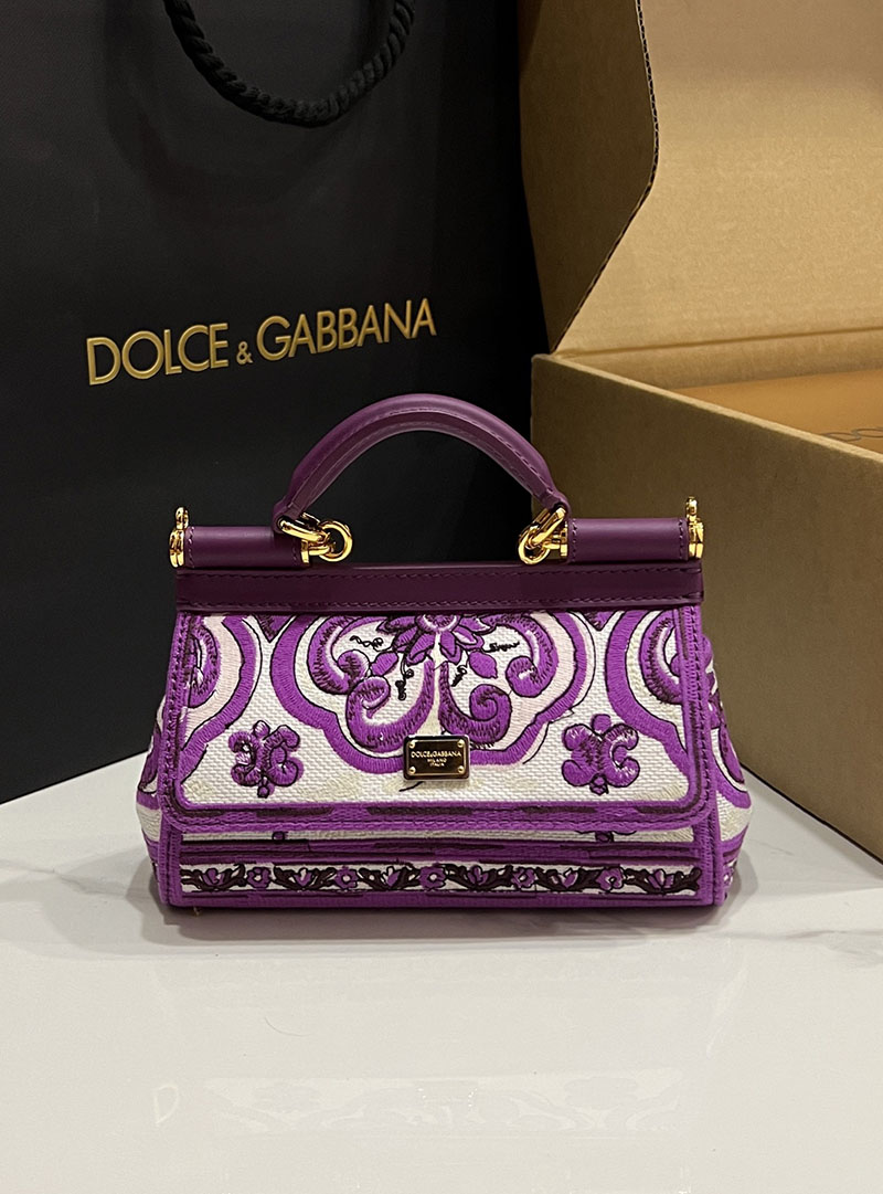 ドルガバ バッグ アウトレット Dolce & Gabbana SICILY マヨリカ エンブロイダリー スモール ハンドバッグ BB7116BW050I03TN - 画像 (5)