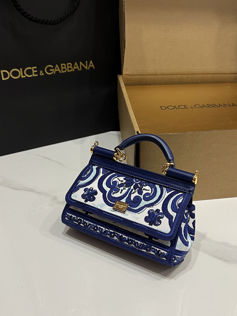 ドルガバ バッグ アウトレット Dolce & Gabbana SICILY マヨリカ エンブロイダリー スモール ハンドバッグ BB7116BW050HA3OB - 画像 (9)