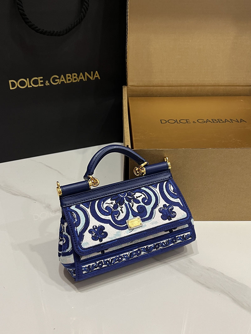 ドルガバ バッグ アウトレット Dolce & Gabbana SICILY マヨリカ エンブロイダリー スモール ハンドバッグ BB7116BW050HA3OB - 画像 (8)