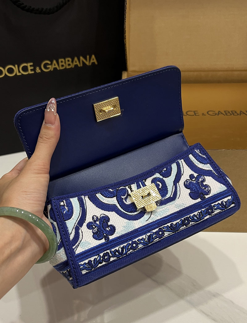 ドルガバ バッグ アウトレット Dolce & Gabbana SICILY マヨリカ エンブロイダリー スモール ハンドバッグ BB7116BW050HA3OB - 画像 (6)