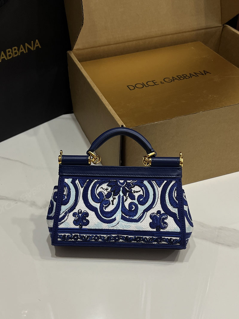ドルガバ バッグ アウトレット Dolce & Gabbana SICILY マヨリカ エンブロイダリー スモール ハンドバッグ BB7116BW050HA3OB - 画像 (5)