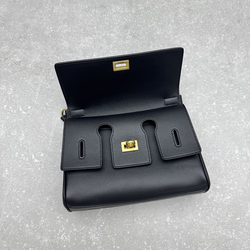 バレンシアガ バッグ 人気 レディース Bel Air Xs Shoulder Bag In Smooth Leather ブラック 2526406 バレンシアガ バッグ アウトレット - 画像 (8)