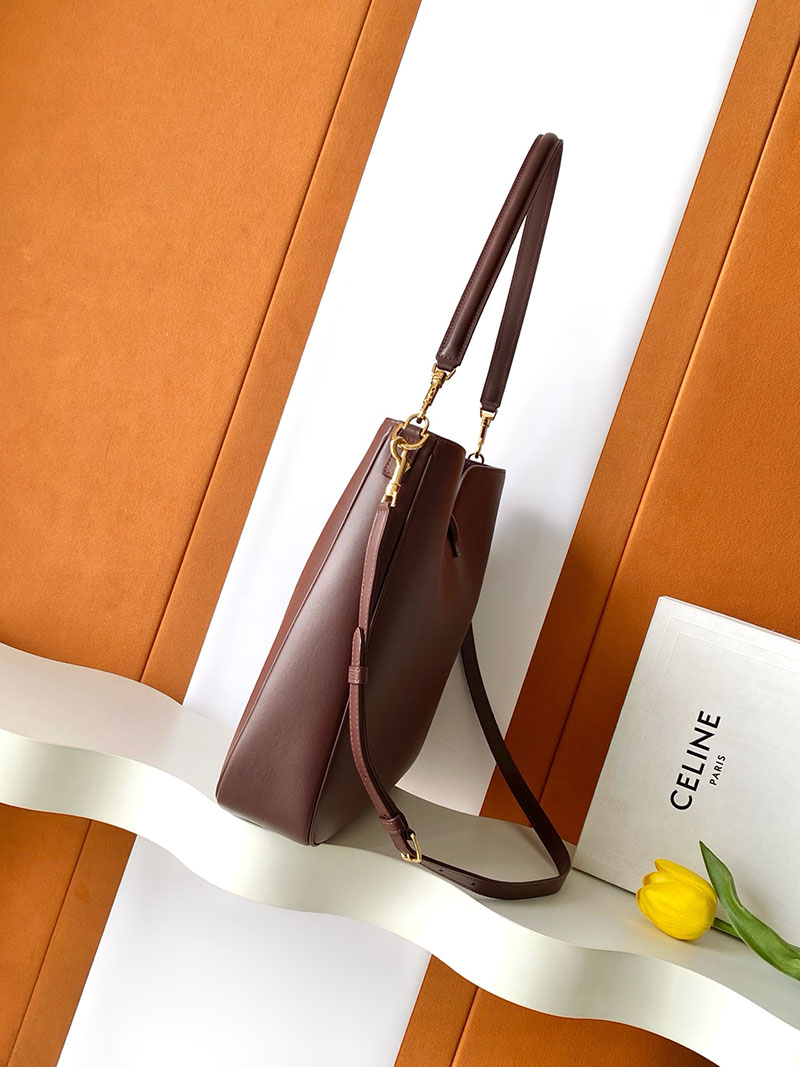 最高級セリーヌスーパーコピー CELINE ミディアム カミーユ 16(セーズ)ソフト バッグ ディープバーガンディ 119563FX9.28DG - 画像 (9)