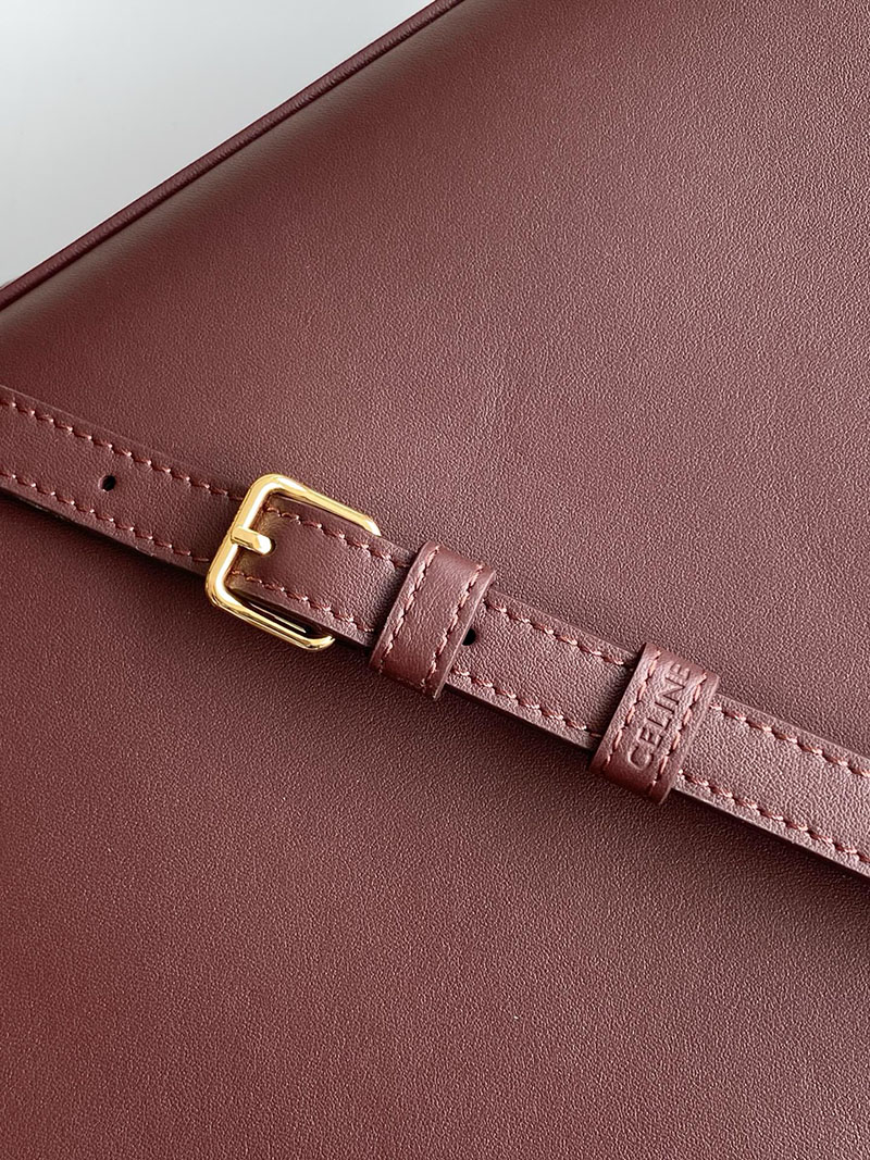 最高級セリーヌスーパーコピー CELINE ミディアム カミーユ 16(セーズ)ソフト バッグ ディープバーガンディ 119563FX9.28DG - 画像 (4)