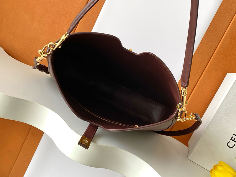 最高級セリーヌスーパーコピー CELINE ミディアム カミーユ 16(セーズ)ソフト バッグ ディープバーガンディ 119563FX9.28DG - 画像 (3)