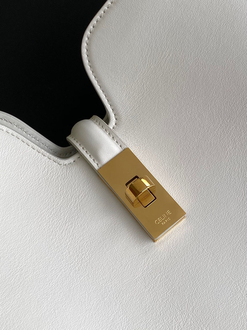 最高級セリーヌスーパーコピー CELINE ミディアム カミーユ 16(セーズ)ソフト バッグ ホワイトコットン 119563FX9.00WC - 画像 (6)