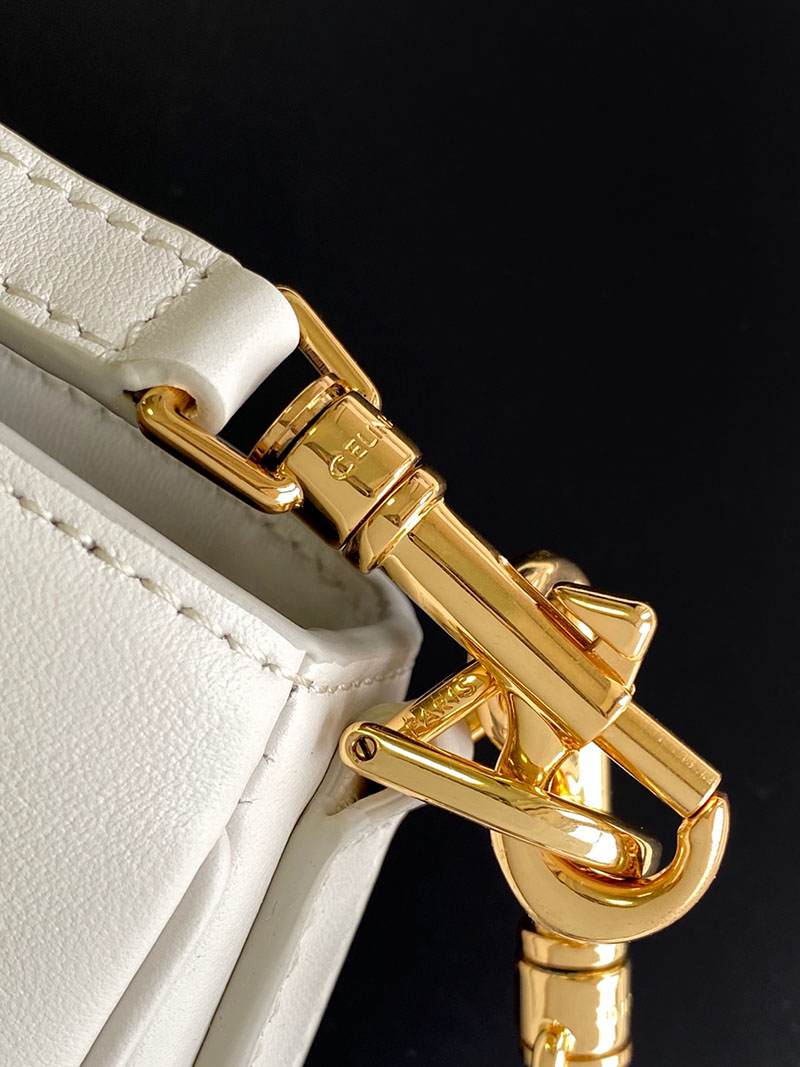 最高級セリーヌスーパーコピー CELINE ミディアム カミーユ 16(セーズ)ソフト バッグ ホワイトコットン 119563FX9.00WC - 画像 (4)