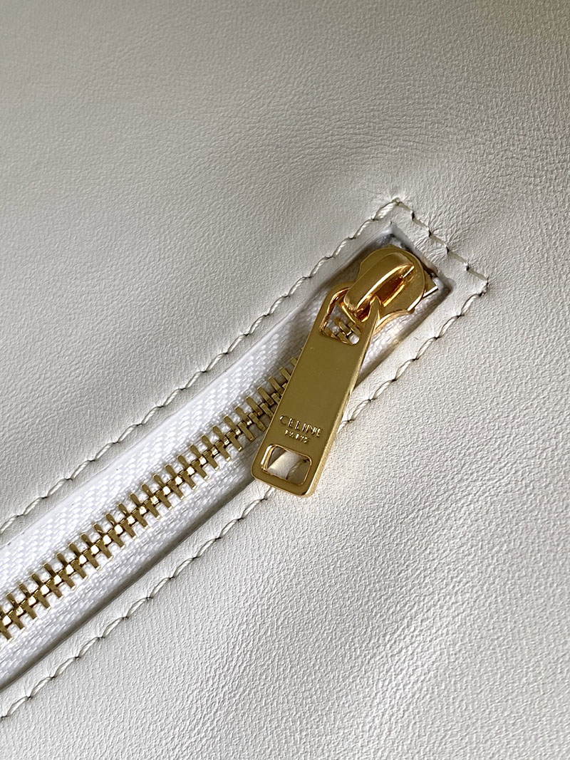 最高級セリーヌスーパーコピー CELINE ミディアム カミーユ 16(セーズ)ソフト バッグ ホワイトコットン 119563FX9.00WC - 画像 (2)