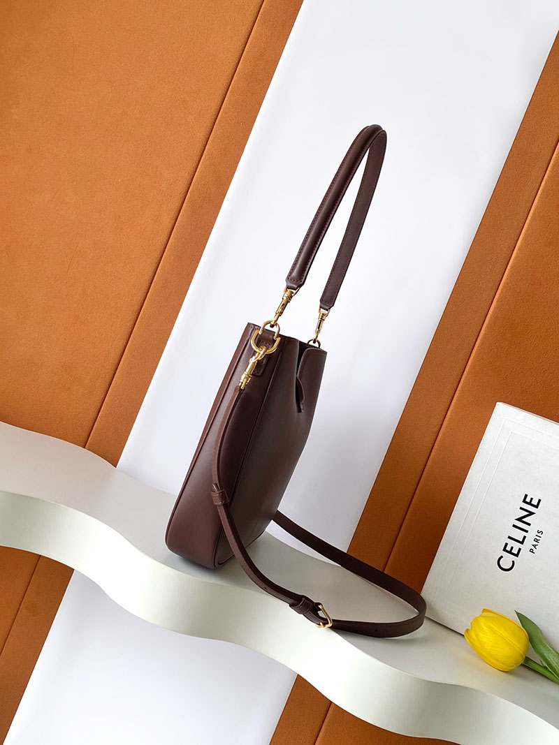 最高級セリーヌスーパーコピー CELINE スモール カミーユ 16(セーズ)ソフト バッグ ディープバーガンディ 120693FX9.28DG - 画像 (9)