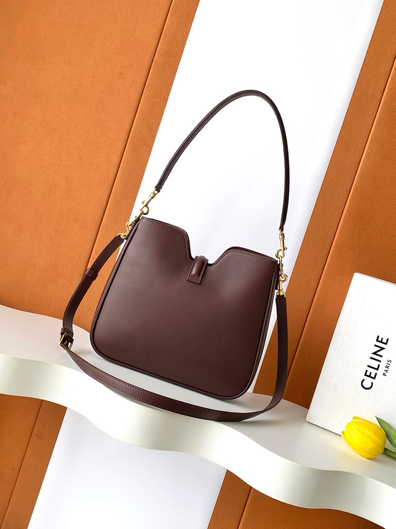 最高級セリーヌスーパーコピー CELINE スモール カミーユ 16(セーズ)ソフト バッグ ディープバーガンディ 120693FX9.28DG - 画像 (8)