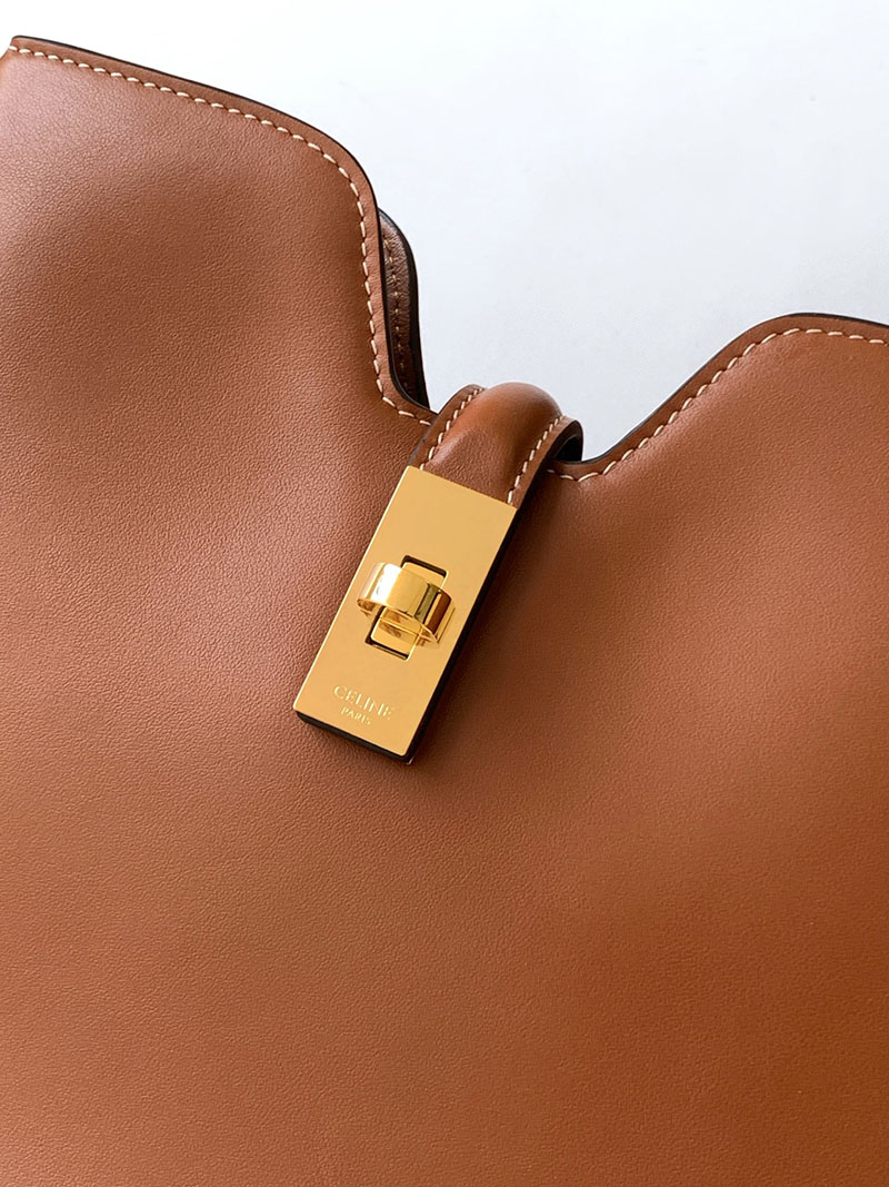 最高級セリーヌスーパーコピー CELINE スモール カミーユ 16(セーズ)ソフト バッグ タン 120693FX9.04LU 御殿場アウトレット セリーヌ バッグ - 画像 (6)