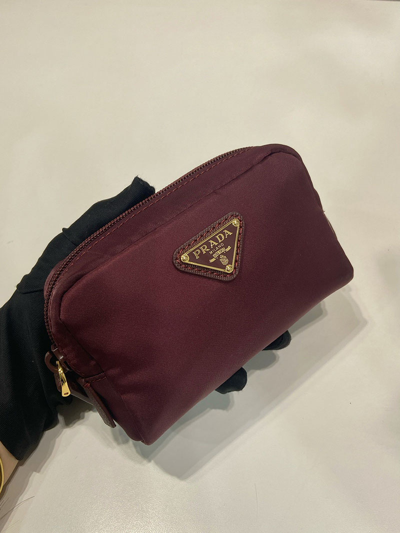 最高級プラダスーパーコピー PRADA マイクロ Re-Nylon ポーチ ボルドー 1ND339_R067_F0GCM プラダ ポーチ アウトレット 値段 - 画像 (7)