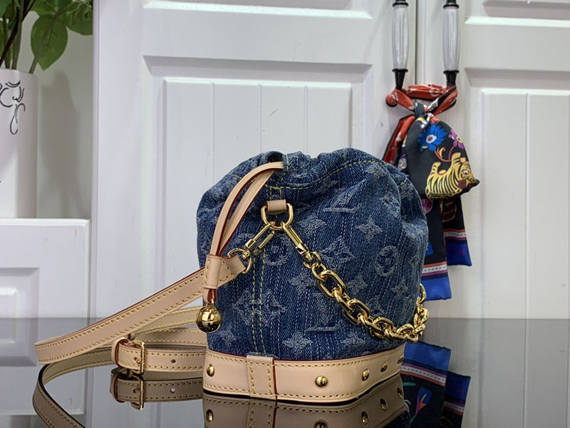 ルイヴィトン ショルダーバッグ 新作 Louis Vuitton モノグラム・デニム ナノ・ノエ M83043 ヴィトン デニム バッグ 新作 - 画像 (9)