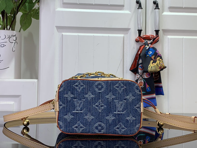 ルイヴィトン ショルダーバッグ 新作 Louis Vuitton モノグラム・デニム ナノ・ノエ M83043 ヴィトン デニム バッグ 新作 - 画像 (7)