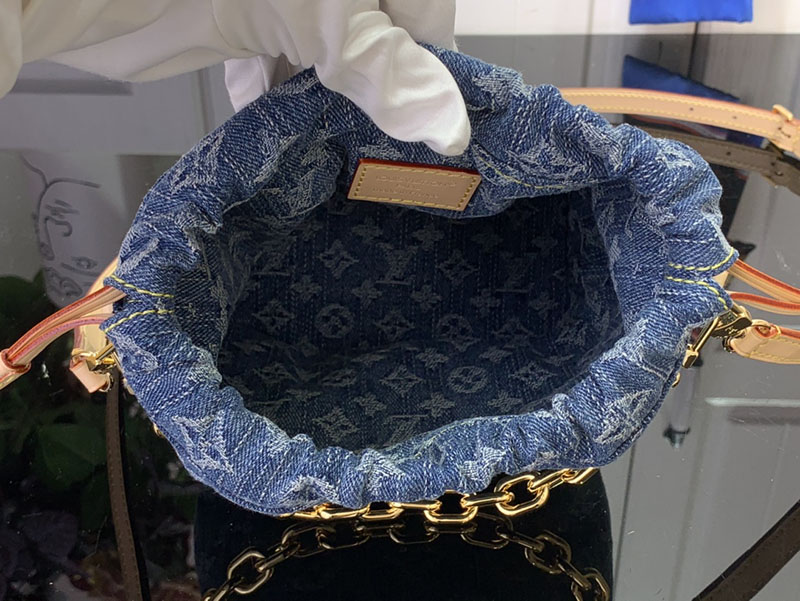 ルイヴィトン ショルダーバッグ 新作 Louis Vuitton モノグラム・デニム ナノ・ノエ M83043 ヴィトン デニム バッグ 新作 - 画像 (2)