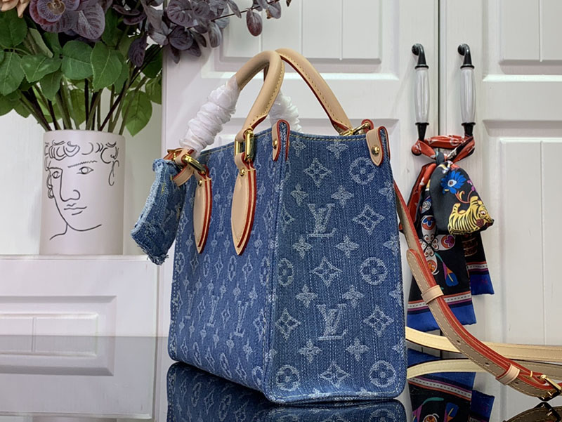 ルイヴィトン トートバッグ 新作 Louis Vuitton オンザゴー PM M14633 ルイヴィトン デニム トートバッグ - 画像 (9)