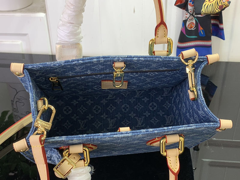 ルイヴィトン トートバッグ 新作 Louis Vuitton オンザゴー PM M14633 ルイヴィトン デニム トートバッグ - 画像 (4)