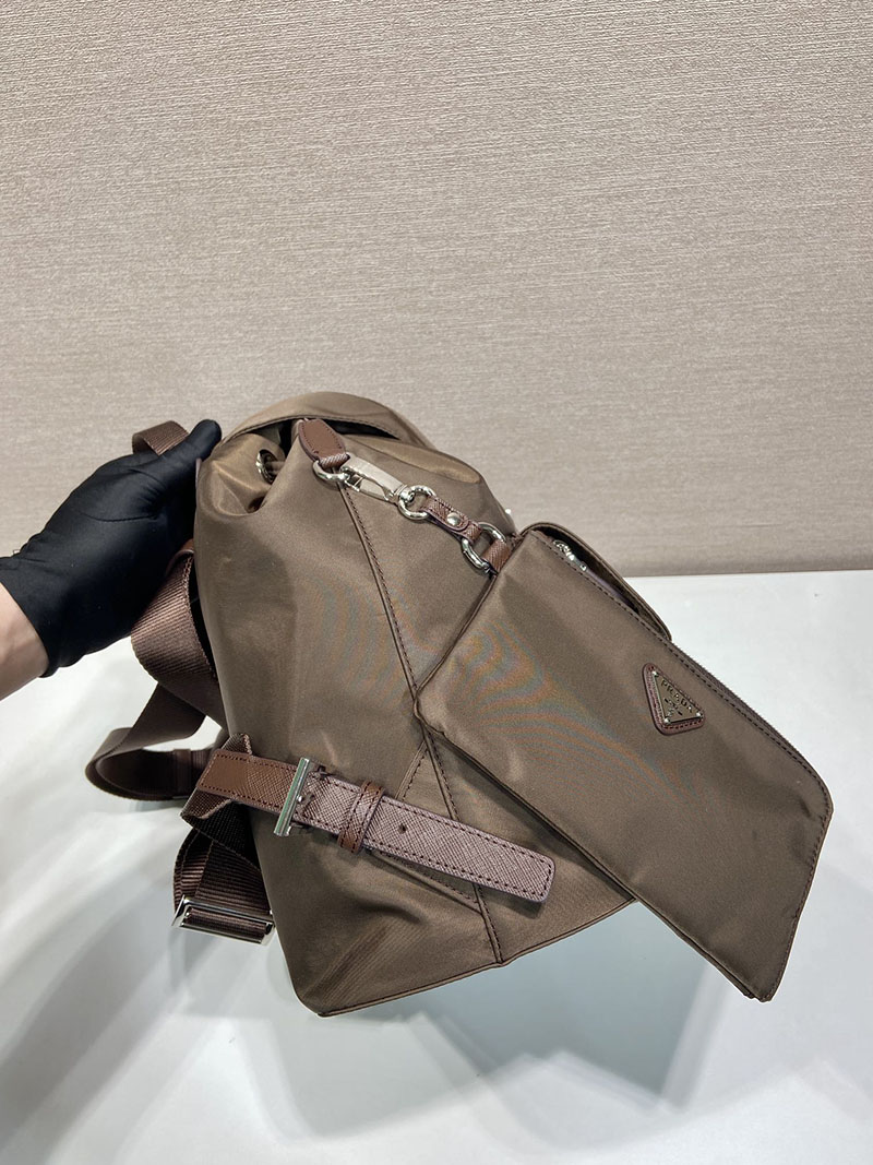 プラダ バッグ レディース PRADA ミディアム Re-Nylon バックパック ウォームブラウン 1BZ811_RV44_F0DFH プラダ バック パック ナイロン - 画像 (6)