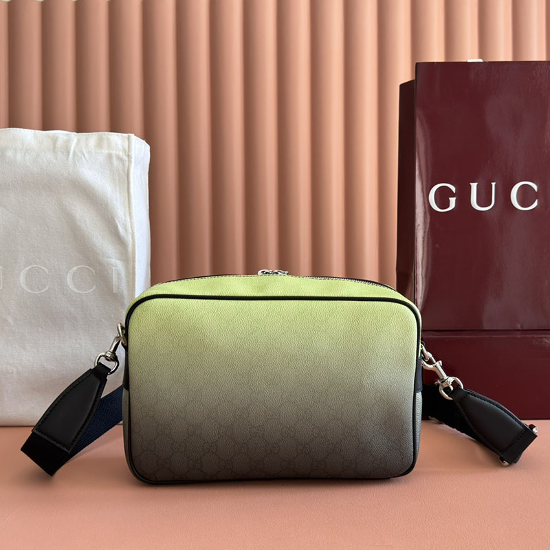 グッチ バッグ 人気 GUCCI クロマ ミディアム クロスボディバッグ ライム&ブラック 835690 FAERM 8451 グッチ レザー バッグ メンズ - 画像 (9)