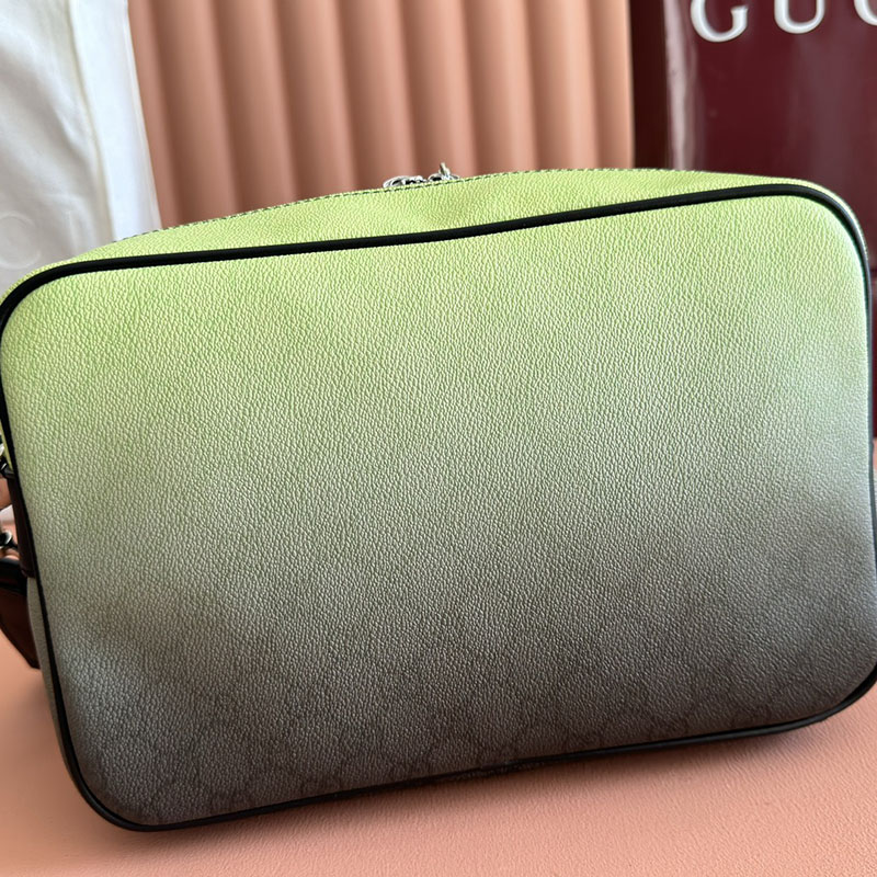 グッチ バッグ 人気 GUCCI クロマ ミディアム クロスボディバッグ ライム&ブラック 835690 FAERM 8451 グッチ レザー バッグ メンズ - 画像 (6)