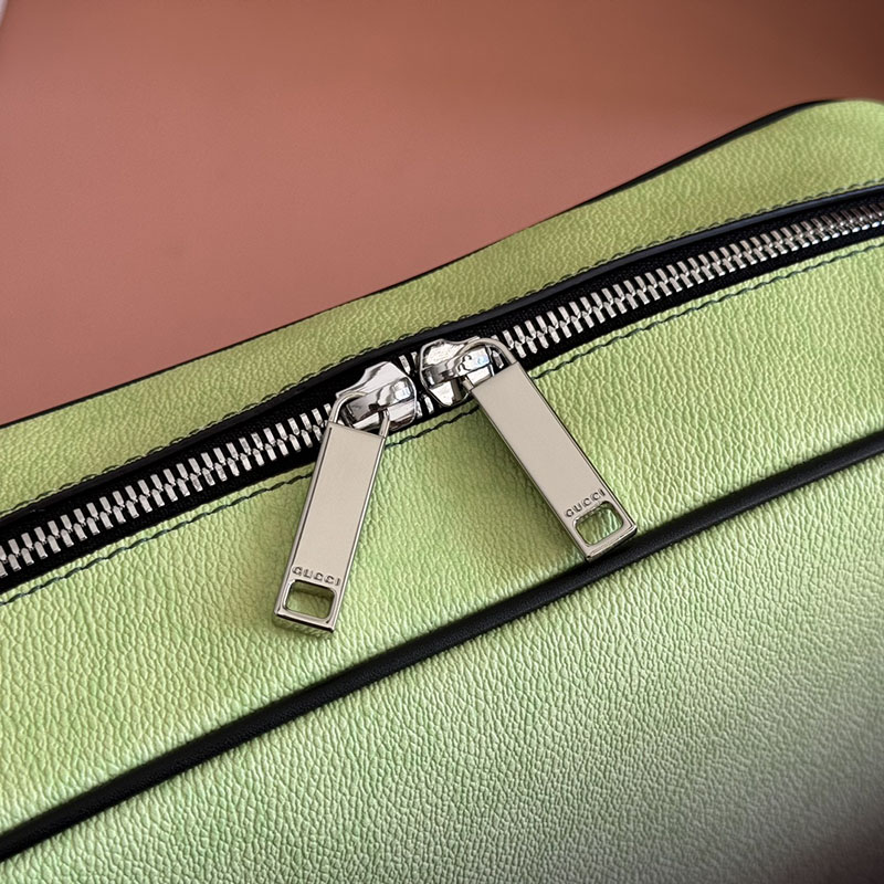 グッチ バッグ 人気 GUCCI クロマ ミディアム クロスボディバッグ ライム&ブラック 835690 FAERM 8451 グッチ レザー バッグ メンズ - 画像 (5)