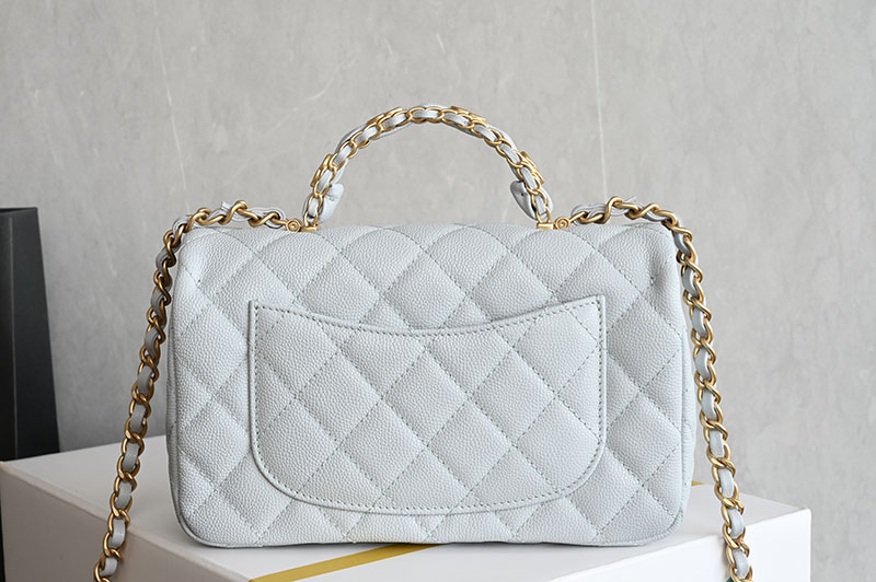 シャネル 新作バッグ 2026 CHANEL マトラッセ CCマーク ココマーク ミニバッグ ライトブルー AS5701 B21431 N0195 シャネル バッグ マトラッセ - 画像 (9)