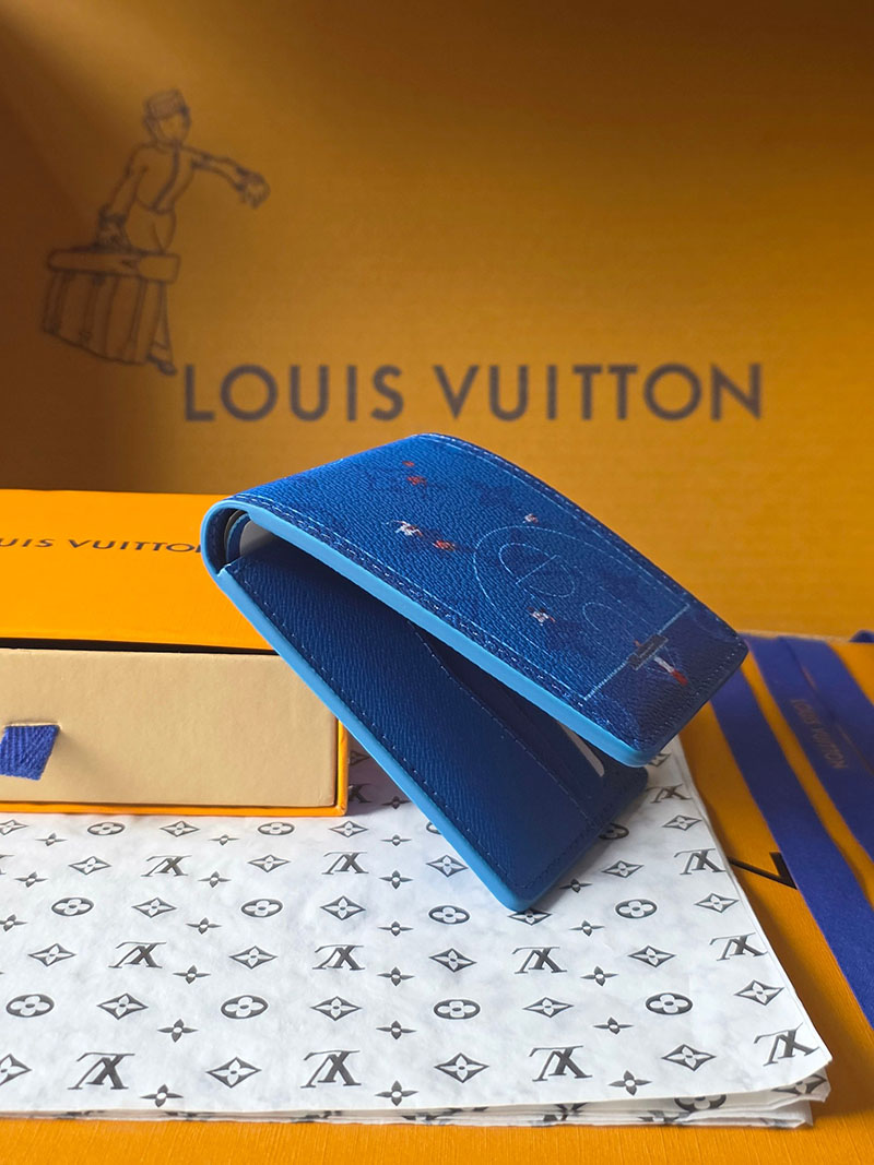 ルイヴィトン 財布 新作 Louis Vuitton ポルトフォイユ・スレンダー バスケットボールブルー M26801 ルイヴィトン 財布 二つ折り 人気 - 画像 (9)
