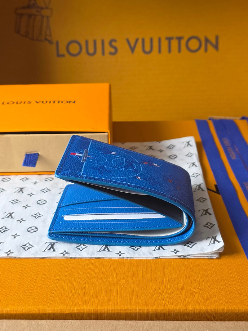ルイヴィトン 財布 新作 Louis Vuitton ポルトフォイユ・スレンダー バスケットボールブルー M26801 ルイヴィトン 財布 二つ折り 人気 - 画像 (8)