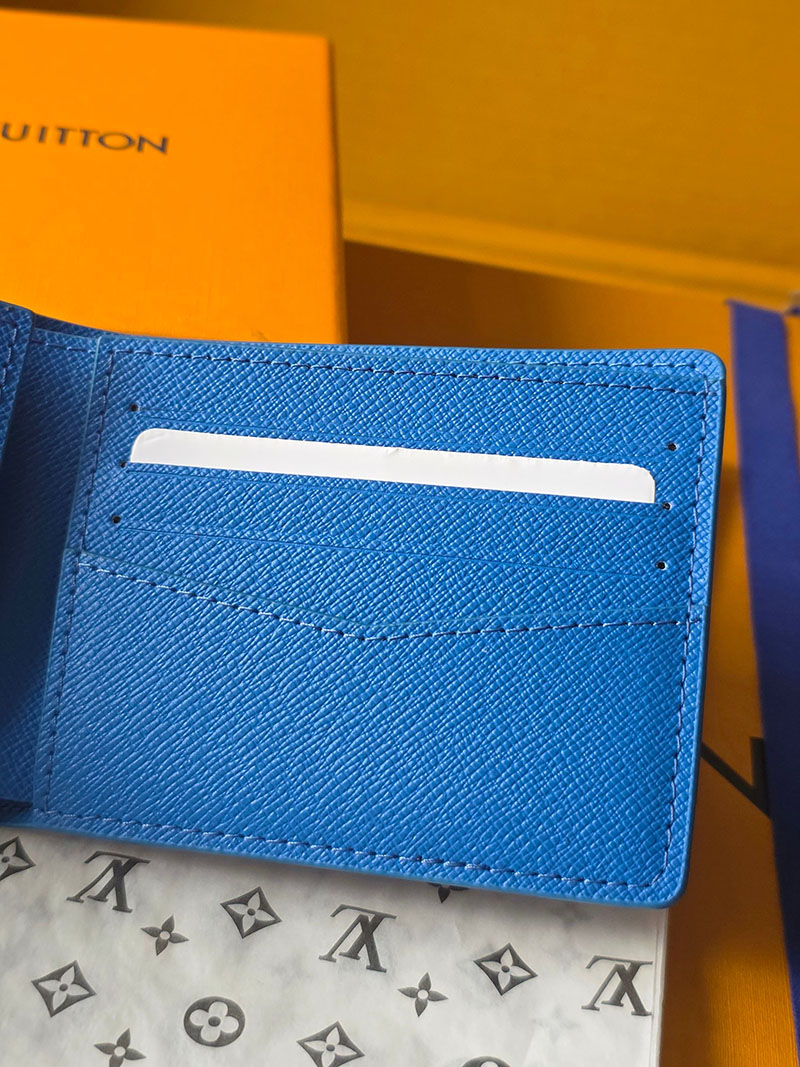 ルイヴィトン 財布 新作 Louis Vuitton ポルトフォイユ・スレンダー バスケットボールブルー M26801 ルイヴィトン 財布 二つ折り 人気 - 画像 (7)