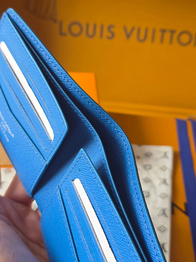 ルイヴィトン 財布 新作 Louis Vuitton ポルトフォイユ・スレンダー バスケットボールブルー M26801 ルイヴィトン 財布 二つ折り 人気 - 画像 (5)