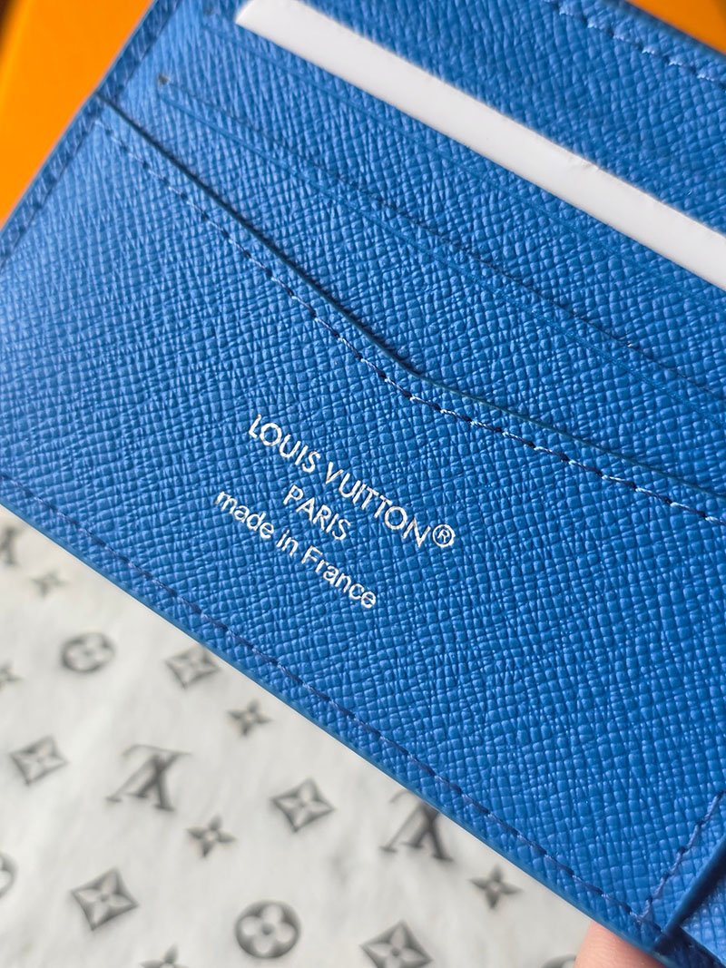 ルイヴィトン 財布 新作 Louis Vuitton ポルトフォイユ・スレンダー バスケットボールブルー M26801 ルイヴィトン 財布 二つ折り 人気 - 画像 (3)