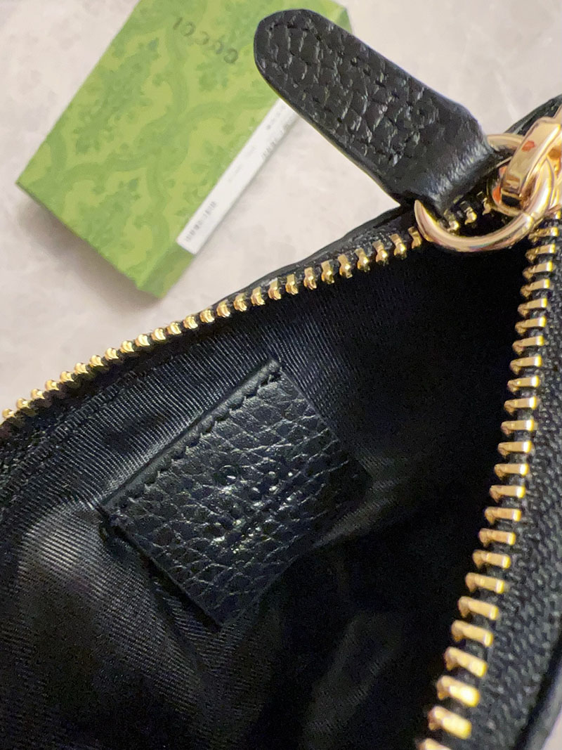 グッチ カードケース 人気 GUCCI GGエンブレム キーポーチ ブラック 815891 AAEEM 1000 グッチ ポーチ 黒 - 画像 (7)