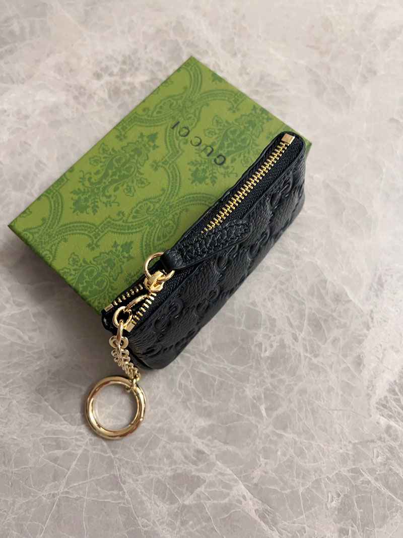 グッチ カードケース 人気 GUCCI GGエンブレム キーポーチ ブラック 815891 AAEEM 1000 グッチ ポーチ 黒 - 画像 (6)