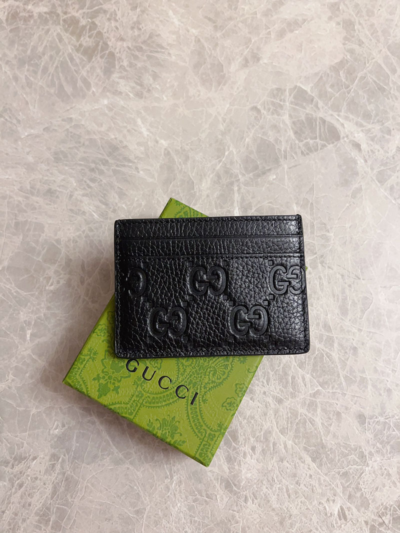 グッチ カードケース 人気 GUCCI GGエンブレム カードケース ブラック 815883 AAEEM 1000 グッチ カードケース アウトレット - 画像 (3)