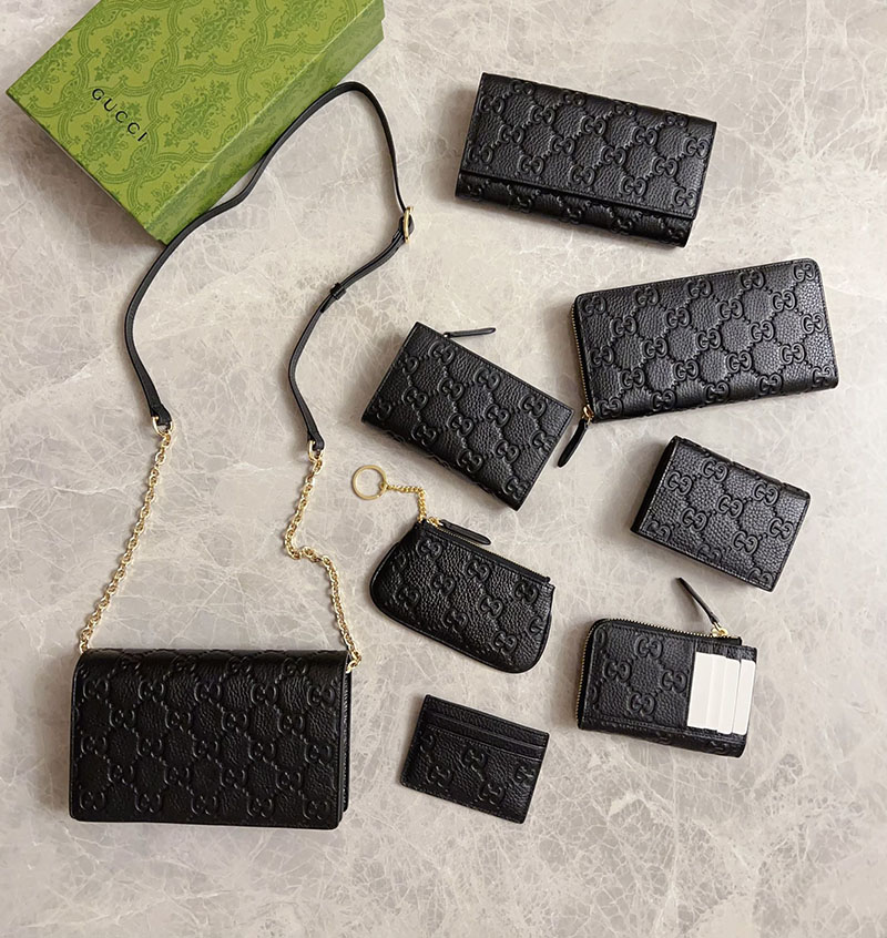 グッチ カードケース 人気 GUCCI GGエンブレム カードケース ブラック 815883 AAEEM 1000 グッチ カードケース アウトレット - 画像 (2)